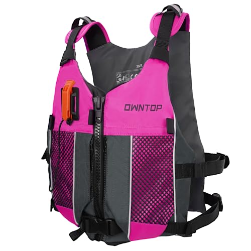 Unverwundbarer Trinkrucksack, Pfeife und Mesh-Tasche für Erwachsene und Jugendliche bei Owntop - Verstellbare Auftriebsweste - Leichte Schwimmjacke Unisex für alle Wassersportarten wie SUP, Kajakfahren und Angeln
