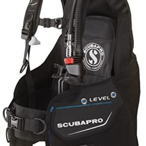 SCUBAPRO Level BCD mit Balanced Power Inflator (BPI), L (2020) - Ein hochfester Taucherwesten für Freizeit-Tauchszenarien mit verstellbarer Wickelblase und praktischen drehbaren Schultergurten.