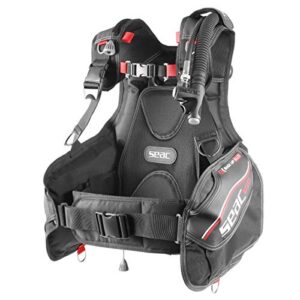 Wasserdichtes SEAC Uni Jacket EGO in Schwarz/Rot, L, für Outdoor-Aktivitäten wie Tauchen, Surfen oder Klettern